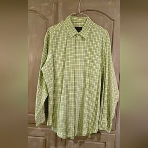 Scott Barber XL Green Checkered Men's Shirt